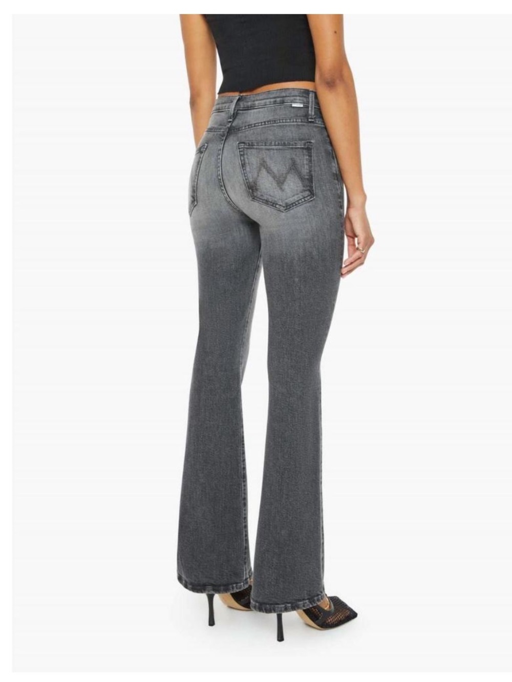 MOTHER the weekender Wanted! faded black jeans wide leg jeans denim pants 29 - Picture 3 of 15